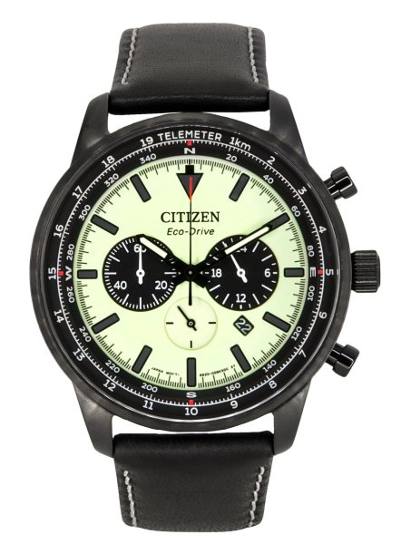 画像1: 【送料無料】CITIZEN シチズン 逆輸入 メンズ腕時計 クロノグラフ エコドライブ グリーンダイヤル CA4505-21X (1)