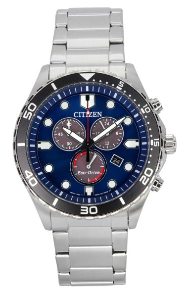 画像1: 【送料無料】CITIZEN シチズン 逆輸入 メンズ腕時計 エコドライブ クロノグラフ AT2560-84L (1)