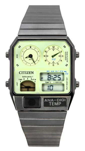 画像1: 【送料無料】CITIZEN シチズン 逆輸入 メンズ腕時計 アナログ デジタル グリーンダイヤル JG2147-85X (1)